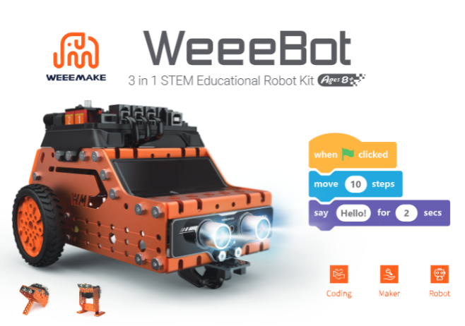 Bộ rô bốt 3 trong 1 Weeemake WB7